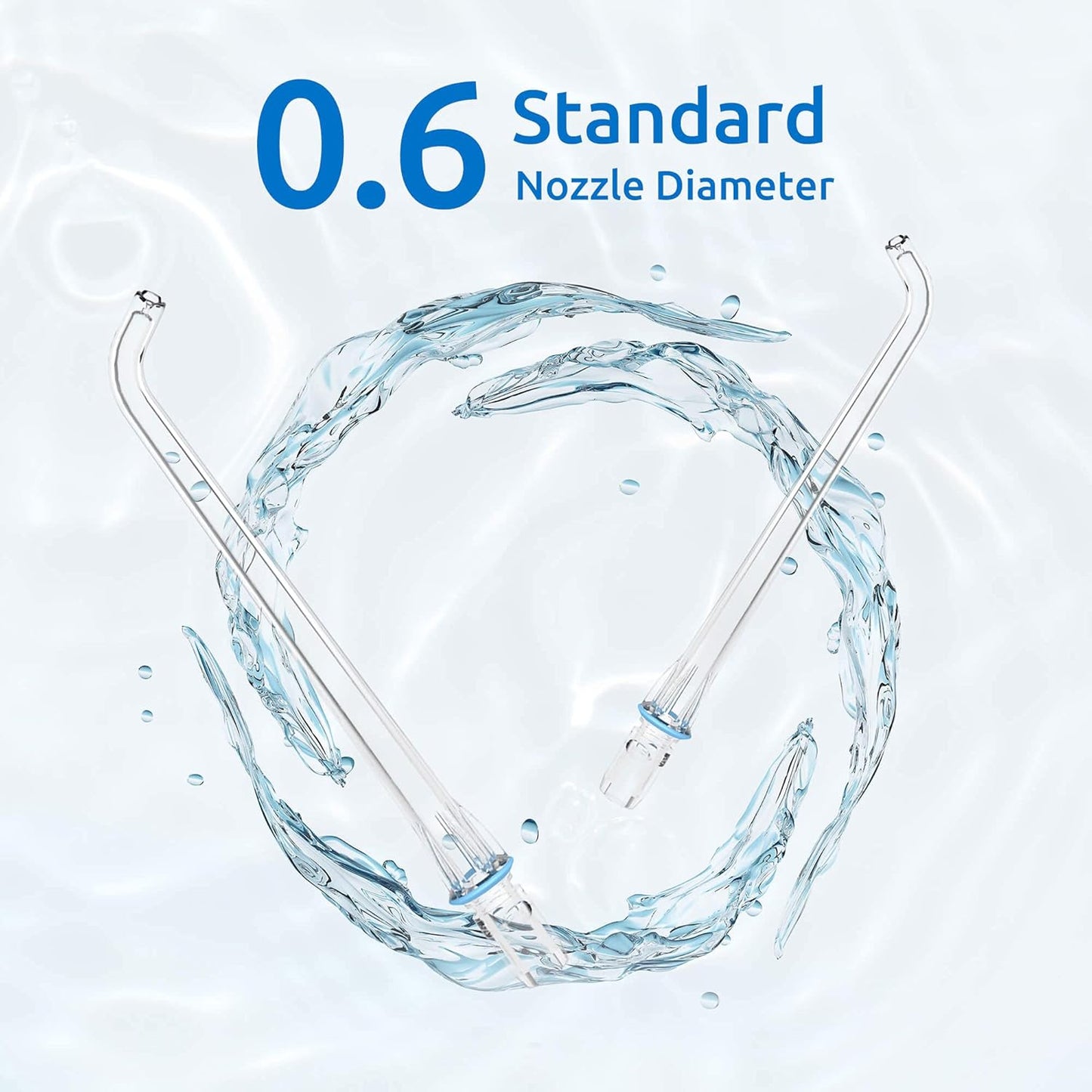 SYNHOPE water flosser nozzle with 0.6mm standard diameter for precise and effective cleaning of teeth and gums.