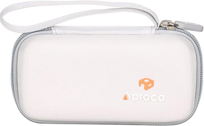 Compact and durable SYNHOPE water flosser travel case with a carrying handle and branded logo for easy portability.