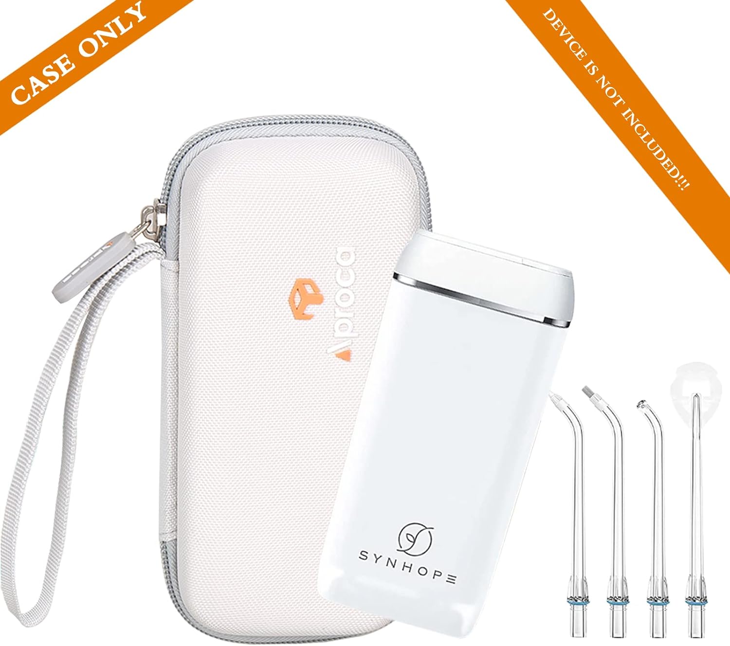 SYNHOPE water flosser storage case – compact, protective travel case for your portable oral irrigator. Device not included. Ideal for safe transport and organization.